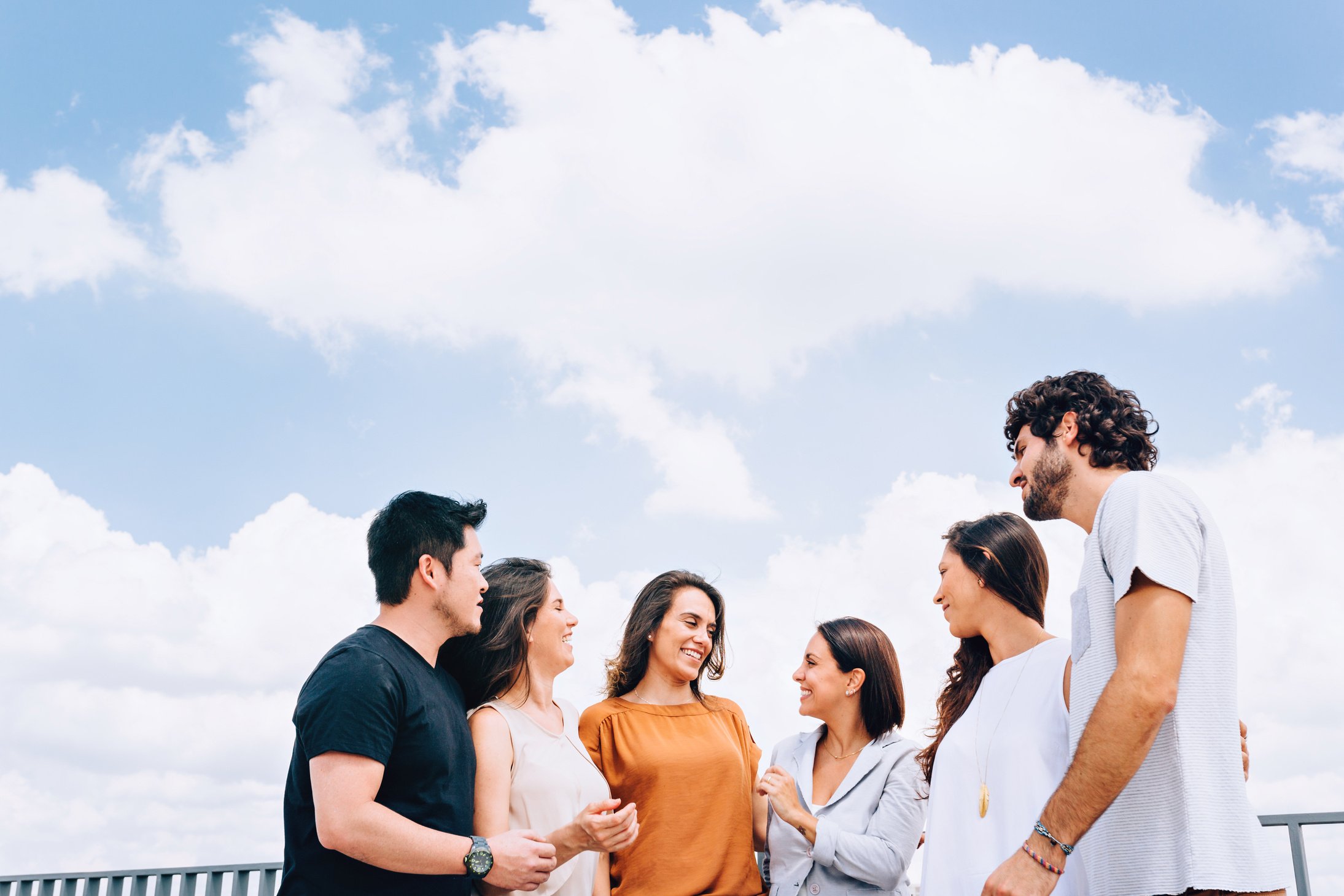 Group of friends talking